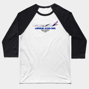 Airbus A340-500 - Airbus "House Colours" Baseball T-Shirt